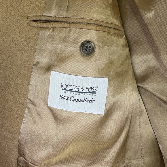 Joseph & Feiss Int Blazer Mens Size 44 S Tan 100% Camel Hair Sportcoat Jacket - Picture 7 of 9